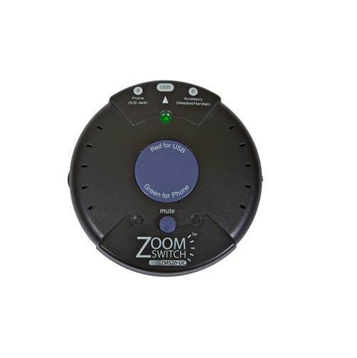 ZoomSwitch ZMS20-UC Headset Adapter for Phone and PC with Vol. and Mu
