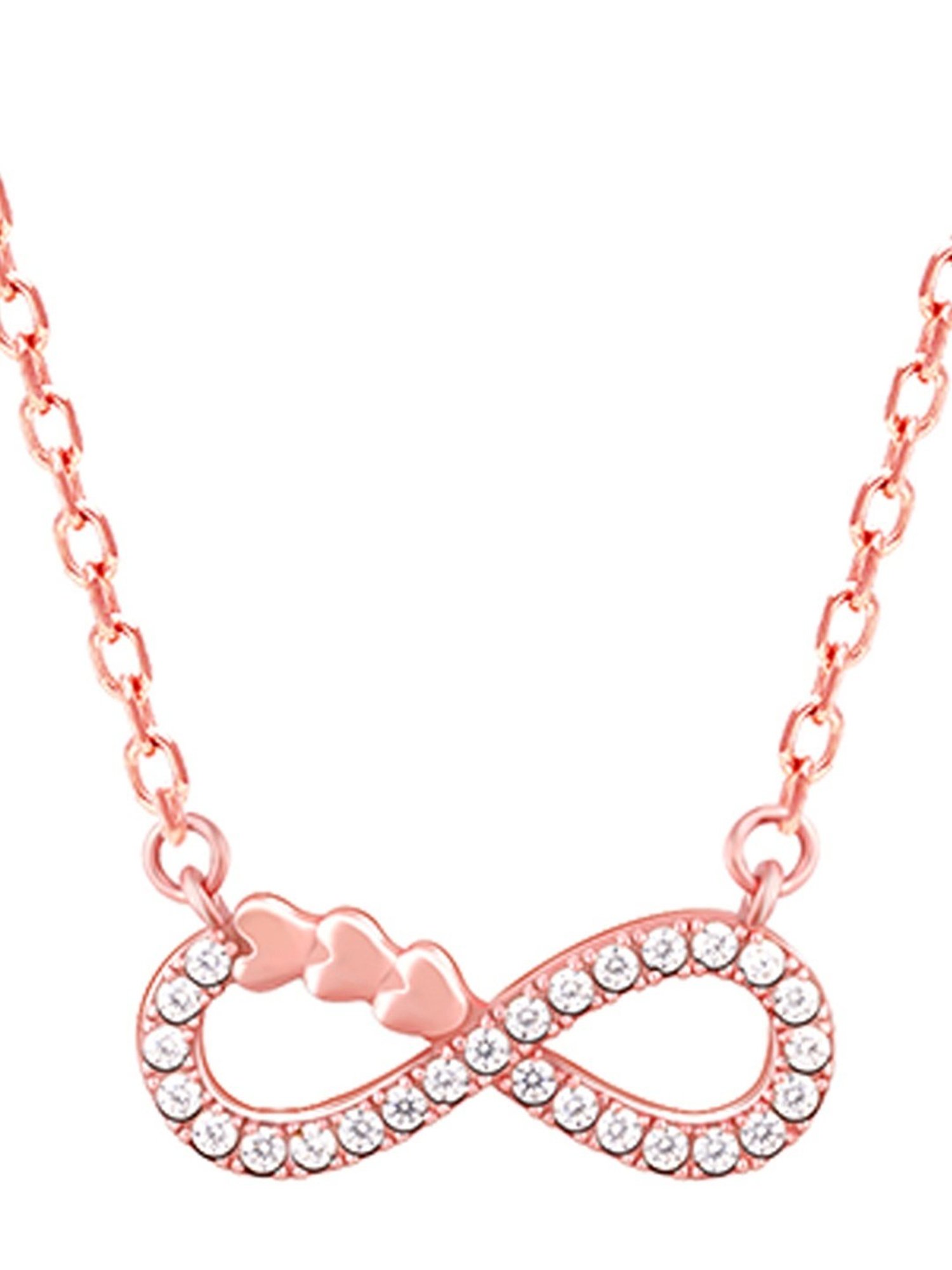 GIVA 92.5 Sterling Silver Double Infinity Love Necklace for Women