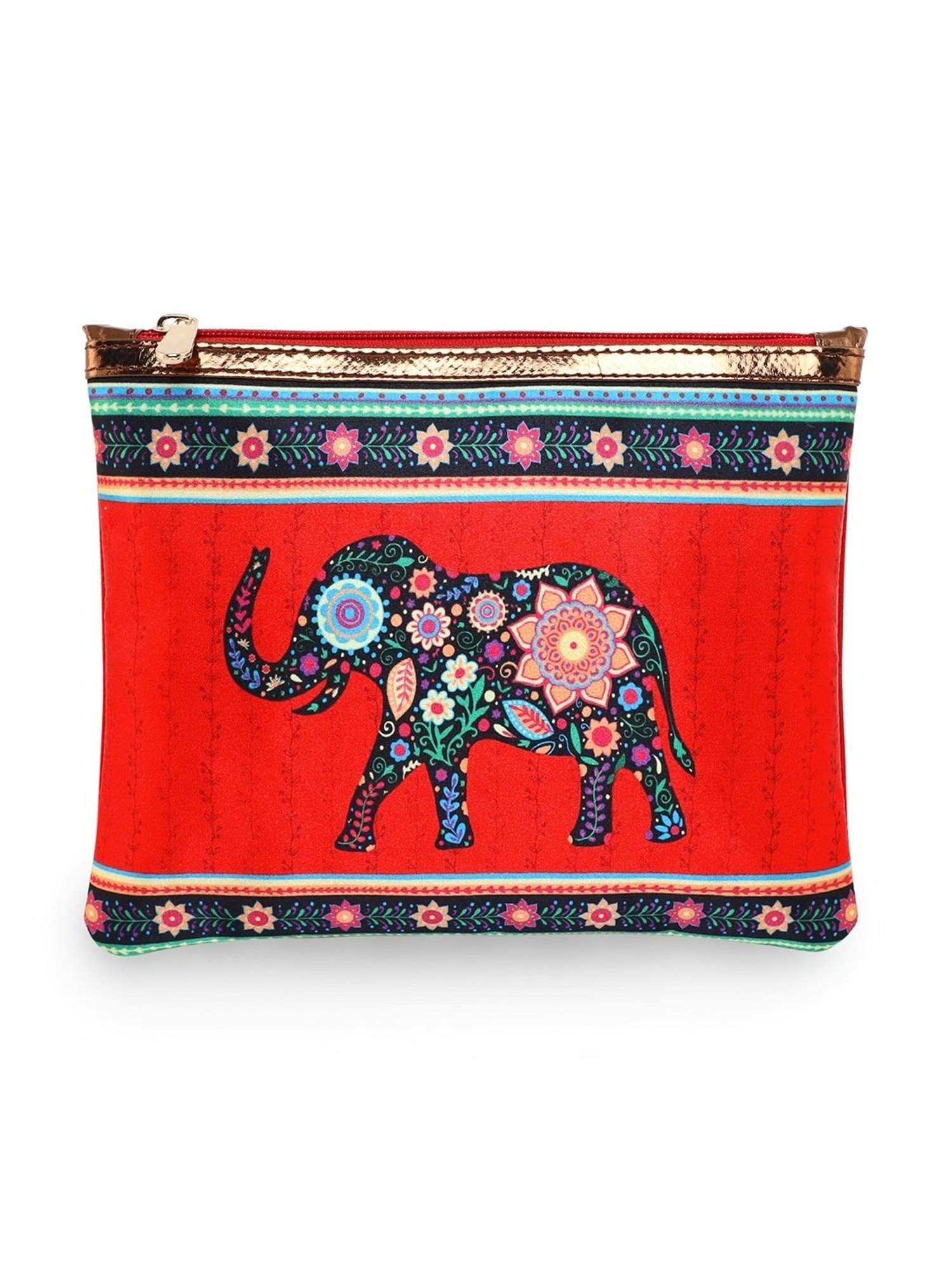Sabhyata Elephant Multicolor Printed Small Pouch for Women