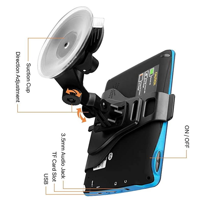 Navigation for Car 7 inch 8GB Car Free Update Map Fast Positioning Speed Limit Reminder Traffic Warning Driving Alarm