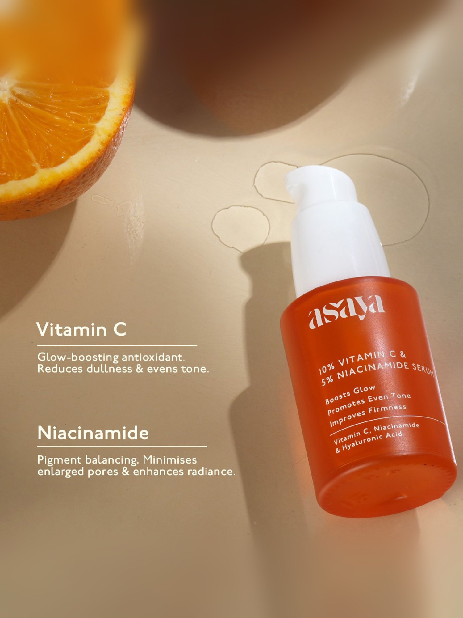 Asaya 10% Vitamin C & 5% Niacinamide Serum - 30 ml