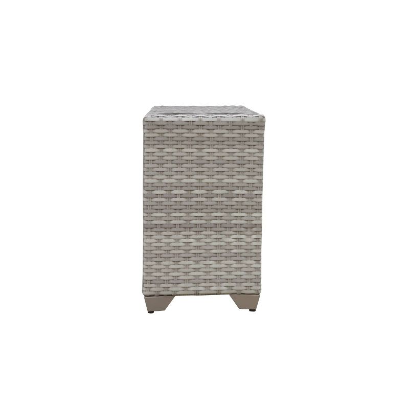 Nolin 7pc Sectional Weathered Brown Frame Sunbrella Spectrum Denim Fabric - La-Z-Boy