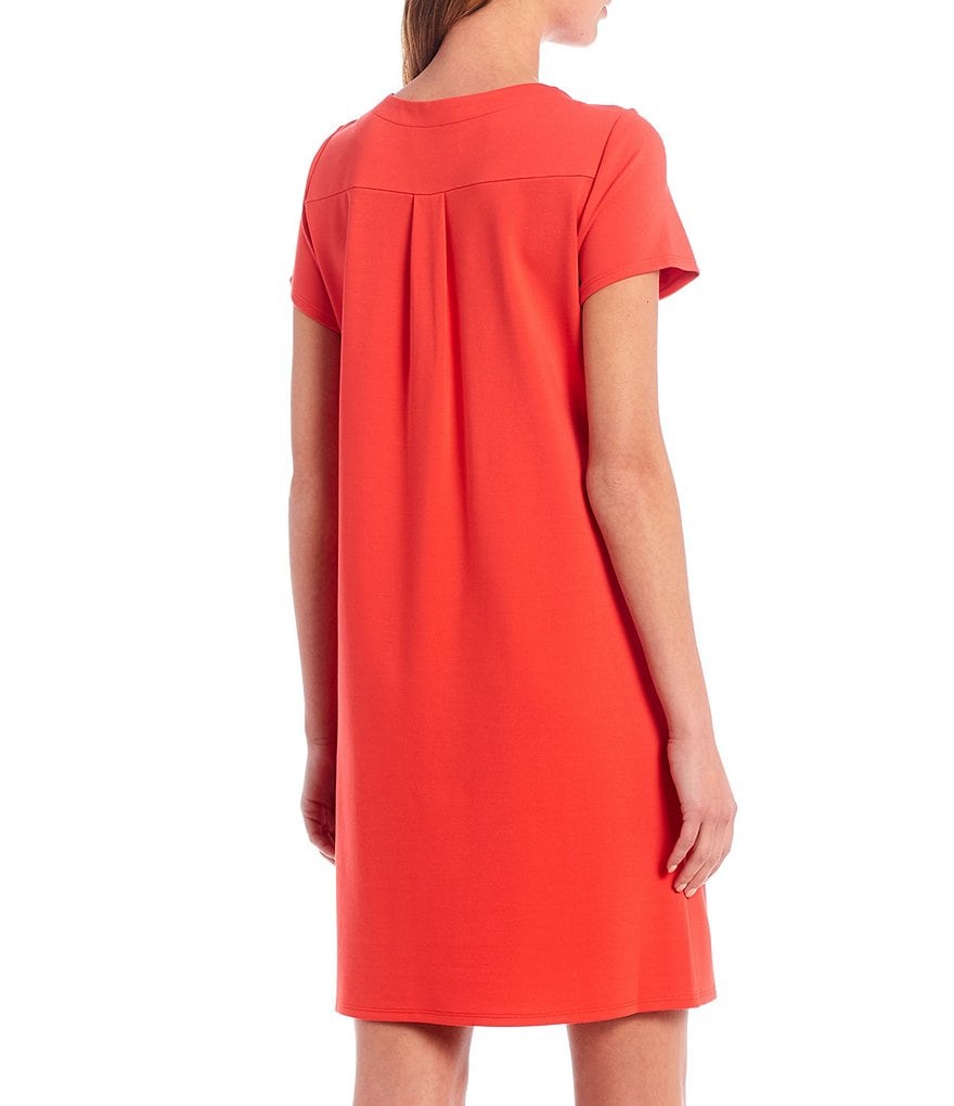 Jude Connally Ella Ponte Short Sleeve Shift Dress