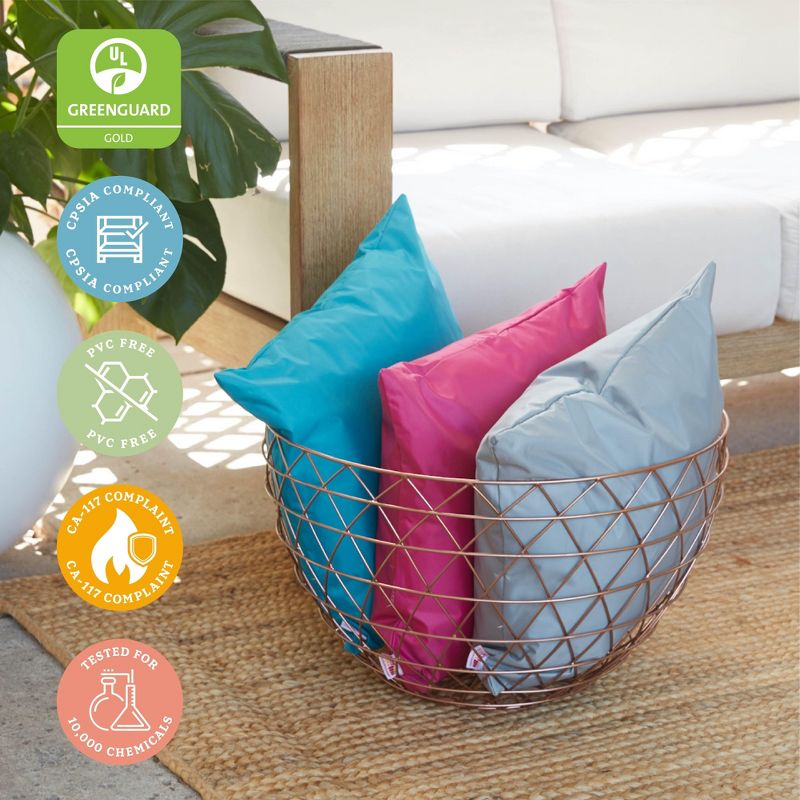 ECR4Kids 17" Indoor/Outdoor Floor Pillow Set, Classroom Pillows, Assorted Colors (6-Piece)