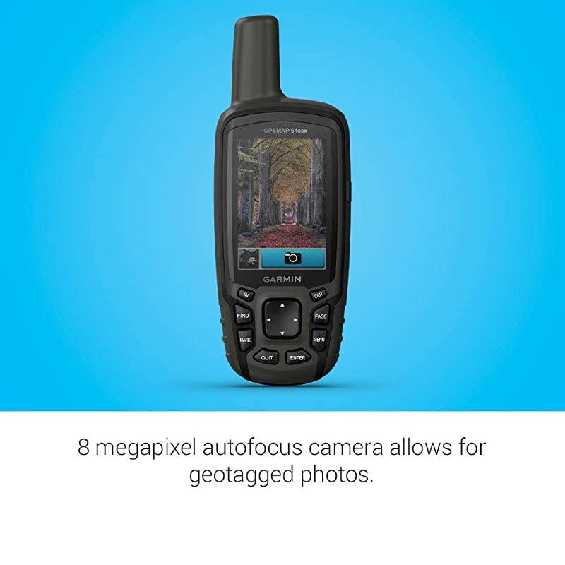 GPSMAP 64csx, Handheld GPS with Altimeter, Compass and 8 MP Camera, Preloaded with TopoActive Maps