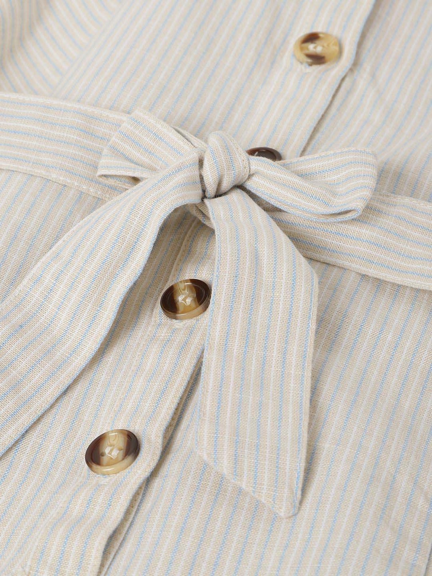 Blue Giraffe Kids Beige Cotton Jumpsuit