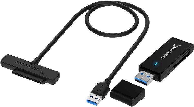 Sabrent USB 3.0 Micro SD and SD Card Reader + USB 3.0 to SSD / 2.5-Inch SATA I/II/IIIHard Drive Adapter