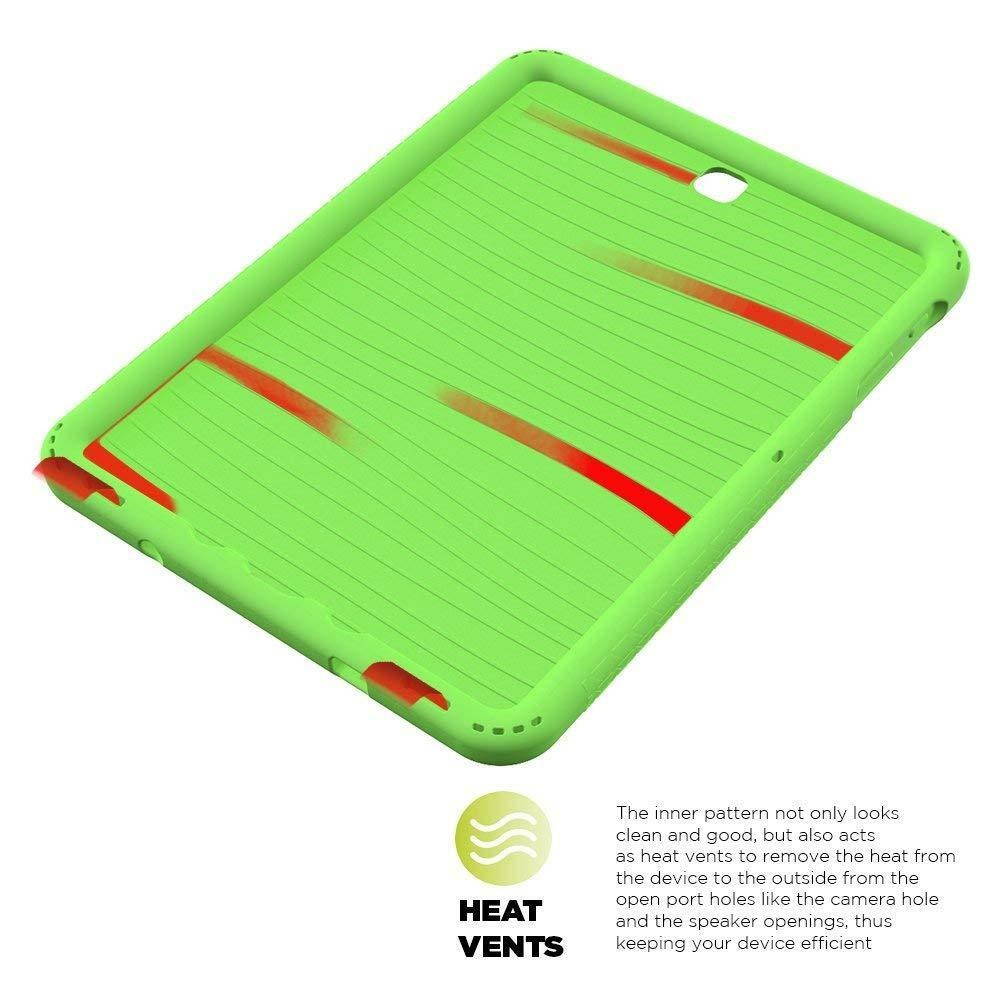 For Samsung Galaxy Tab A 9.7 Inch Tablet SM-T550 Silicone Cover Case Green