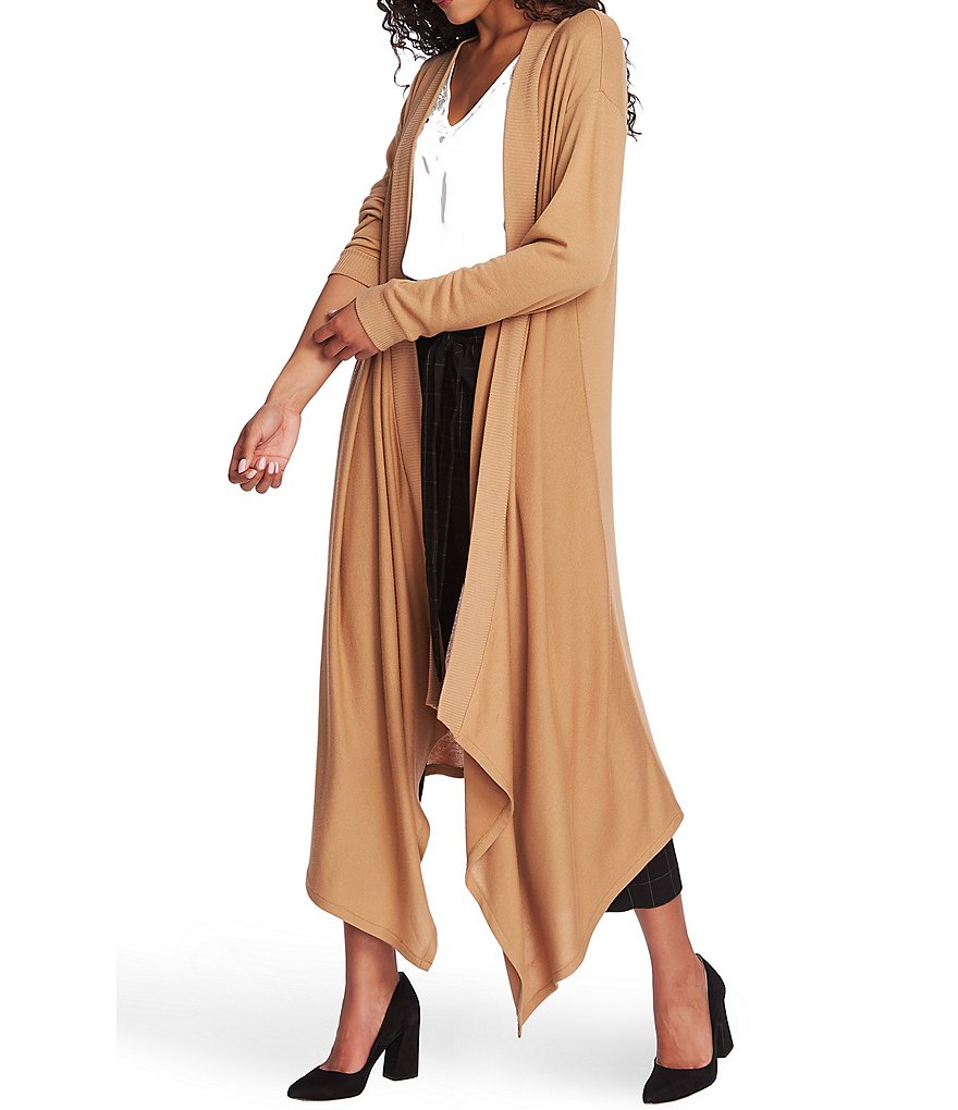 1. STATE Long Sleeve Drape Front Cozy Cardigan