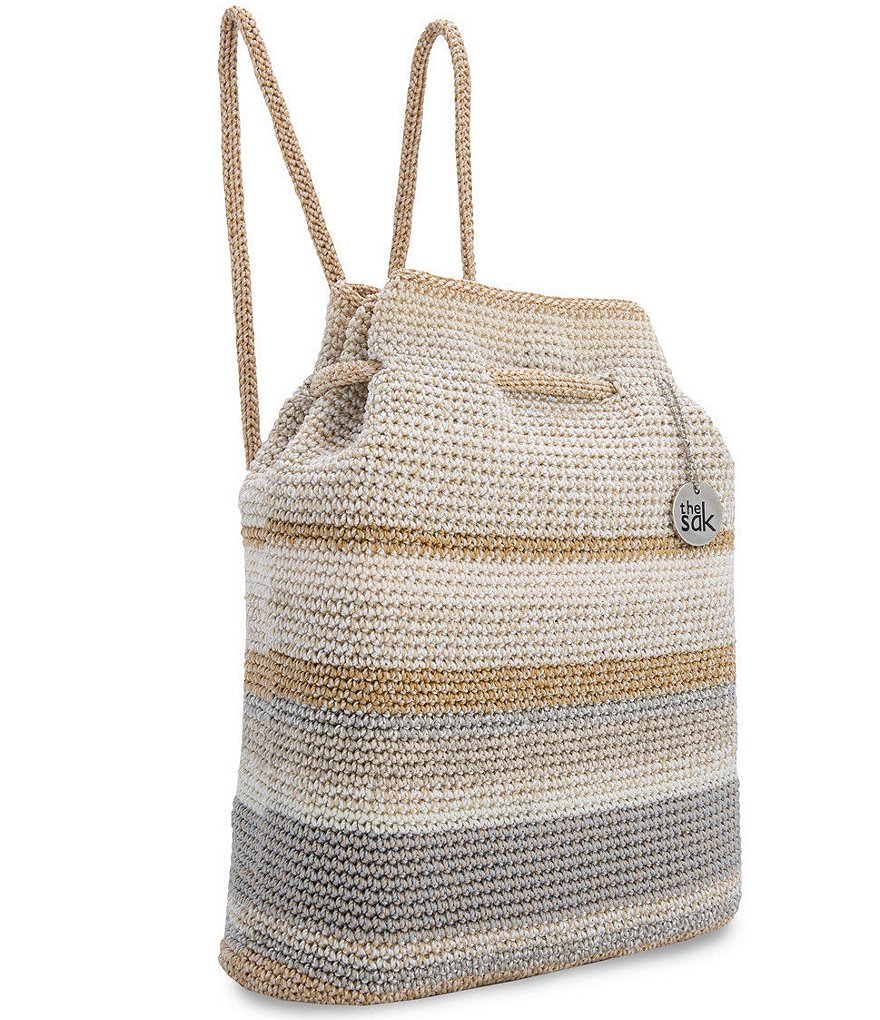 The Sak Kali Crochet Drawstring Backpack
