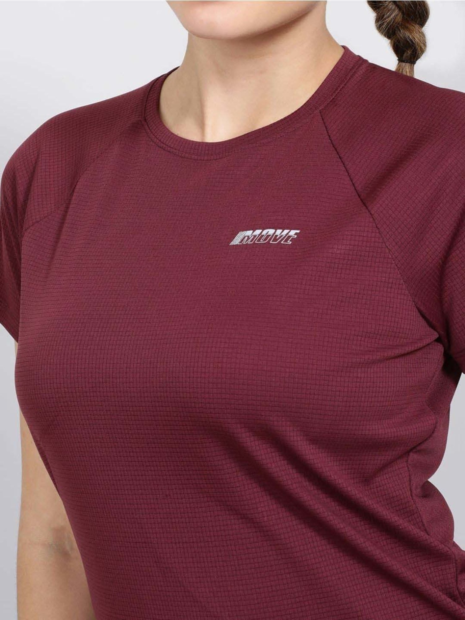 Jockey Purple Printed Sports T-Shirt