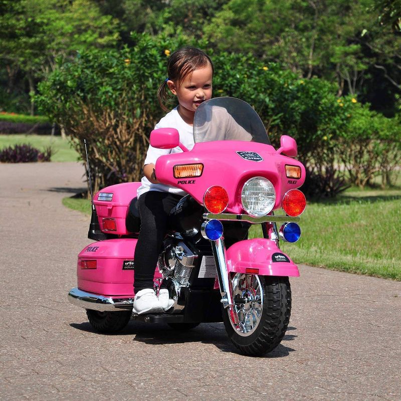 Kid Motorz 12V Police Motorcycle Powered Ride-On - Pink