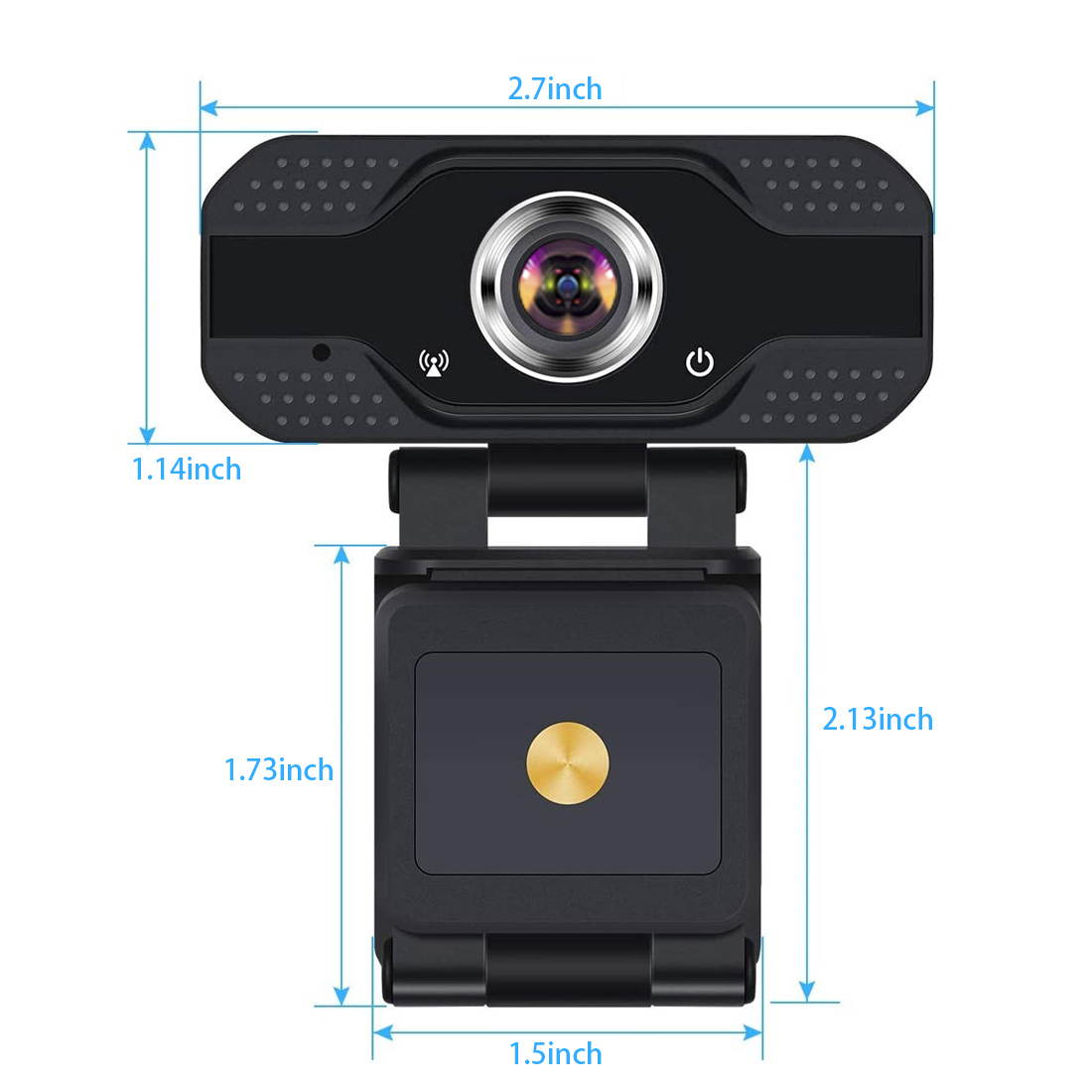 Full HD Webcam 1080P USB Web Camera PC Has anti-noise function with Built-in Microphone Manual focus for Computer Work Online Class Broadcast web cam