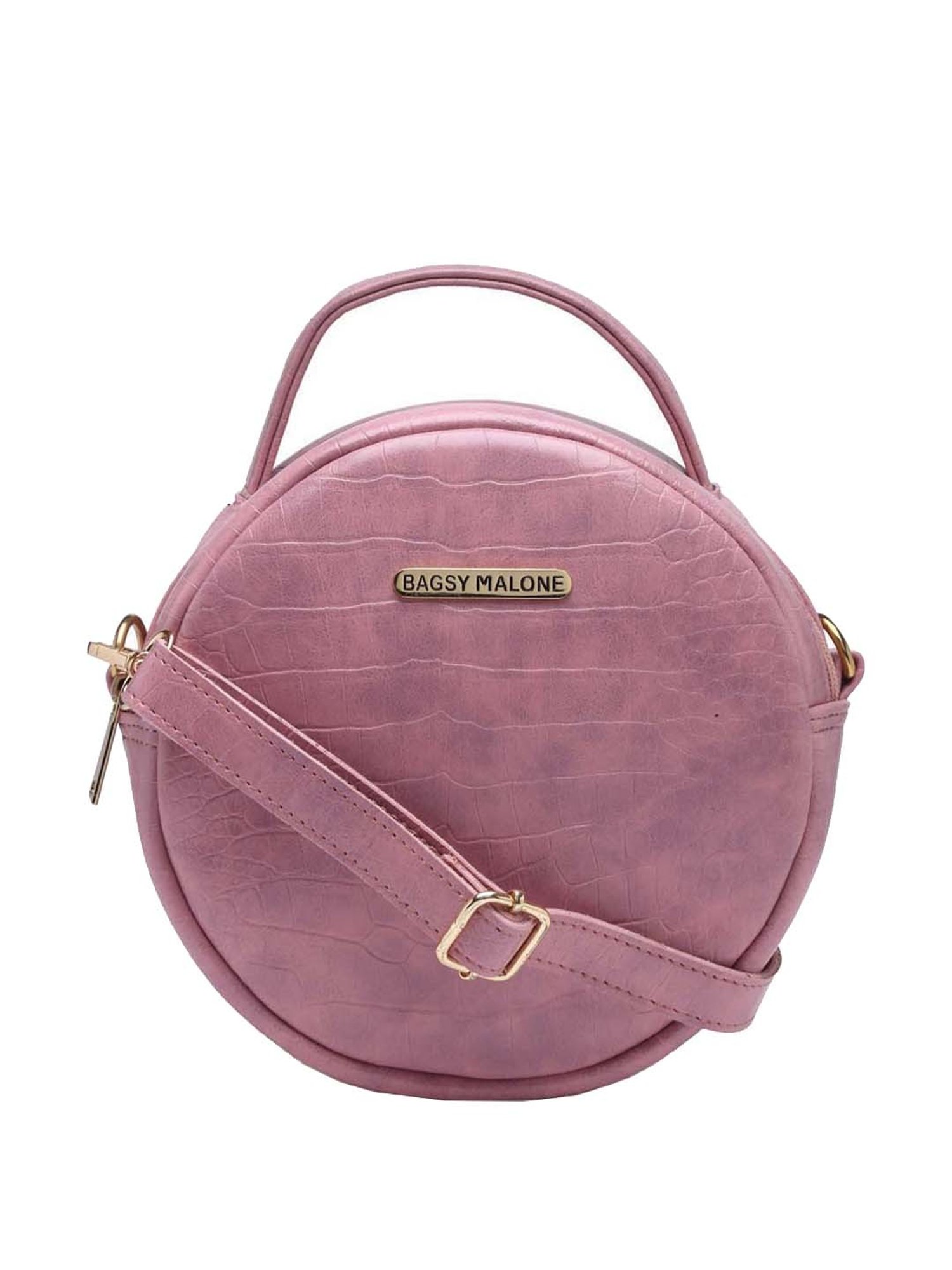 Bagsy Malone Pink Textured Medium Sling Handbag