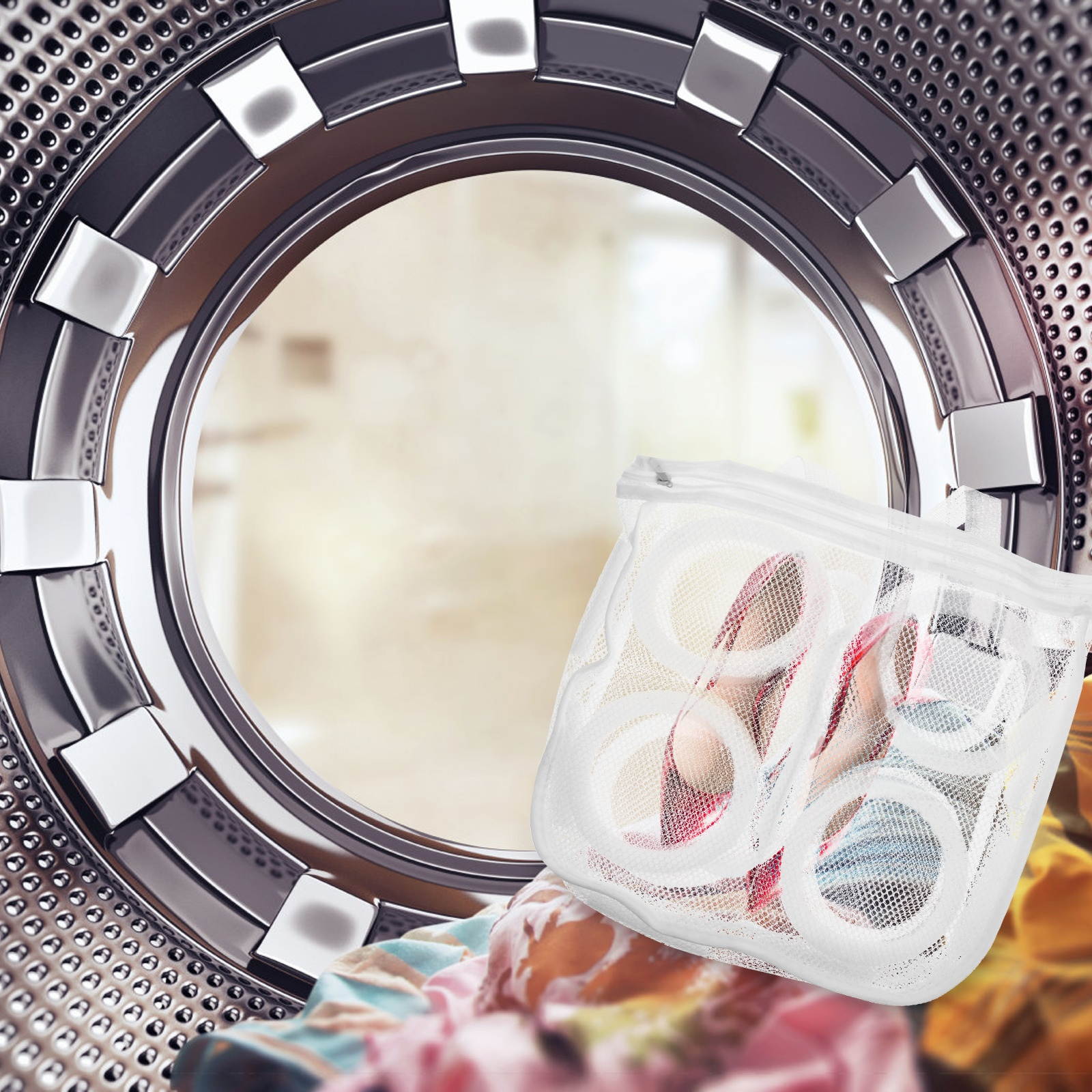 2pcs Durable Anti-winding Shoe Cleaning Bags Shoe Washing Bags Shoe Laundry Bags