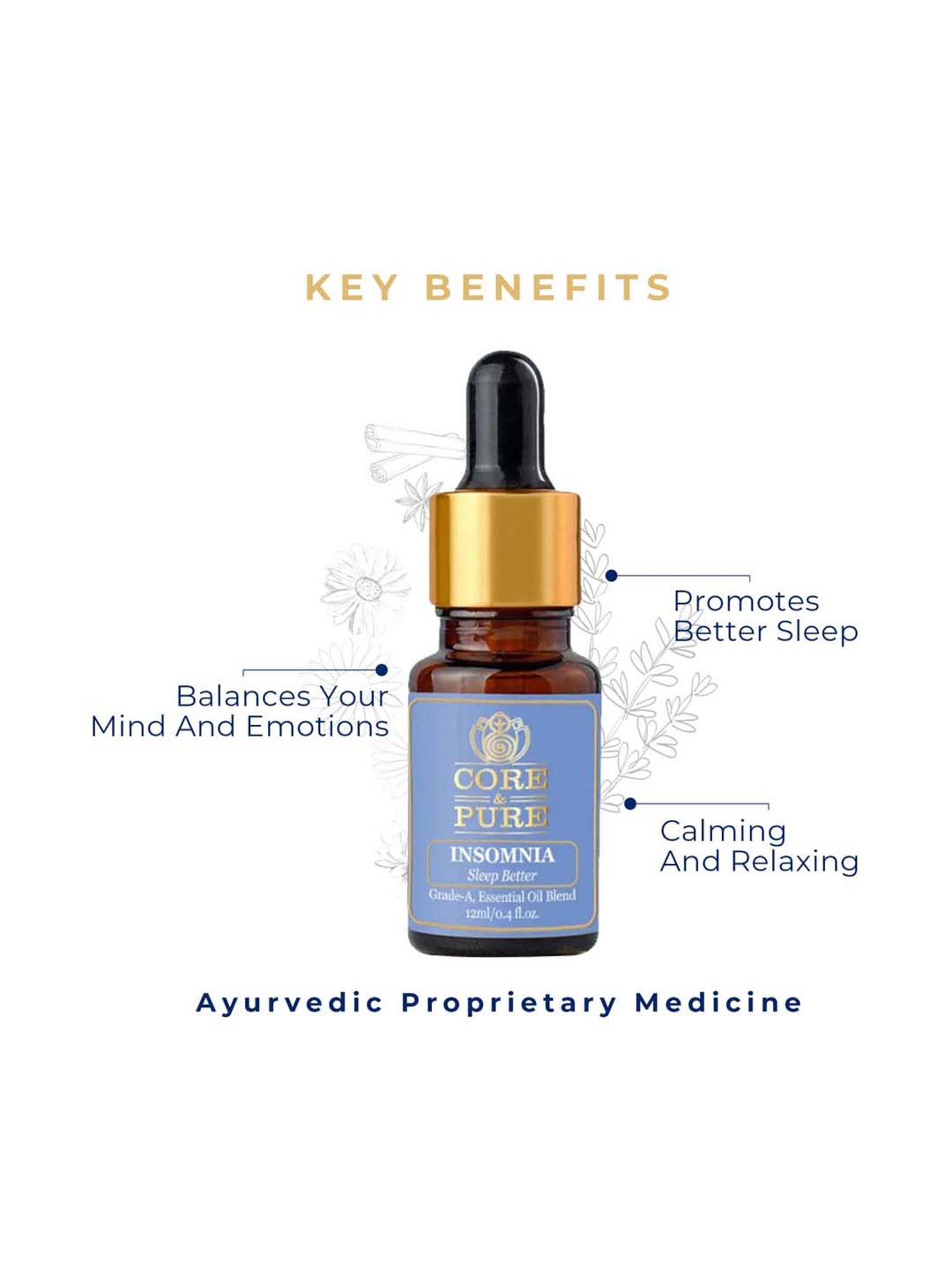 CORE & PURE Insomnia Oil - 12 ml