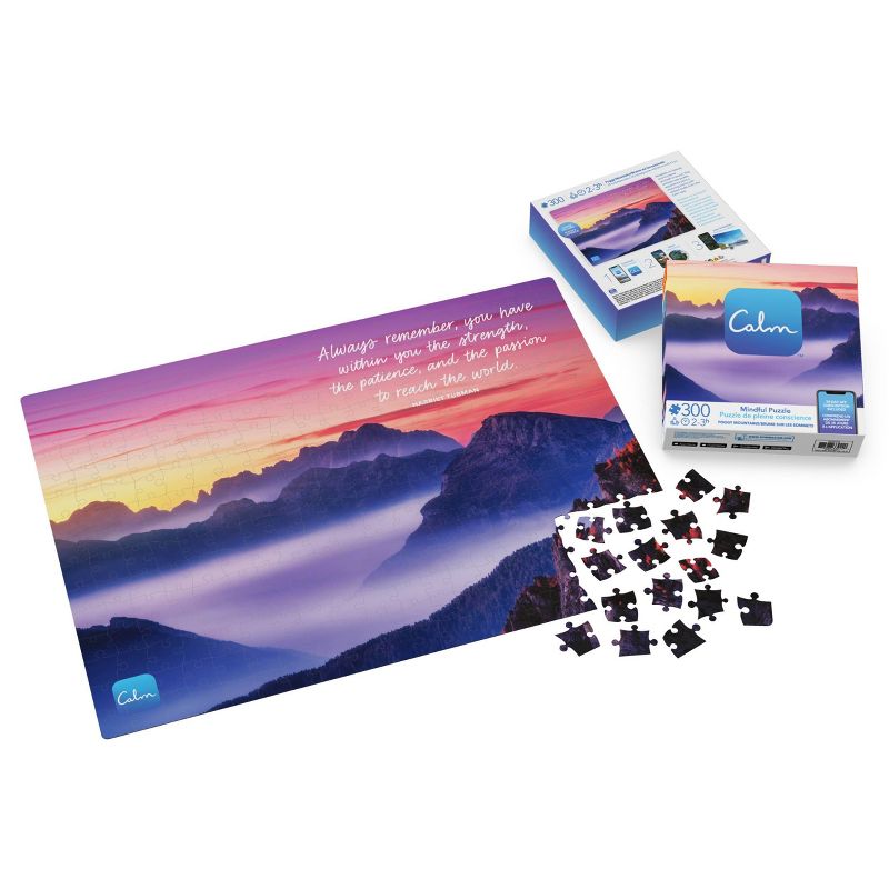 Spin Master Calm App: Foggy Mountains Jigsaw Puzzle - 300pc