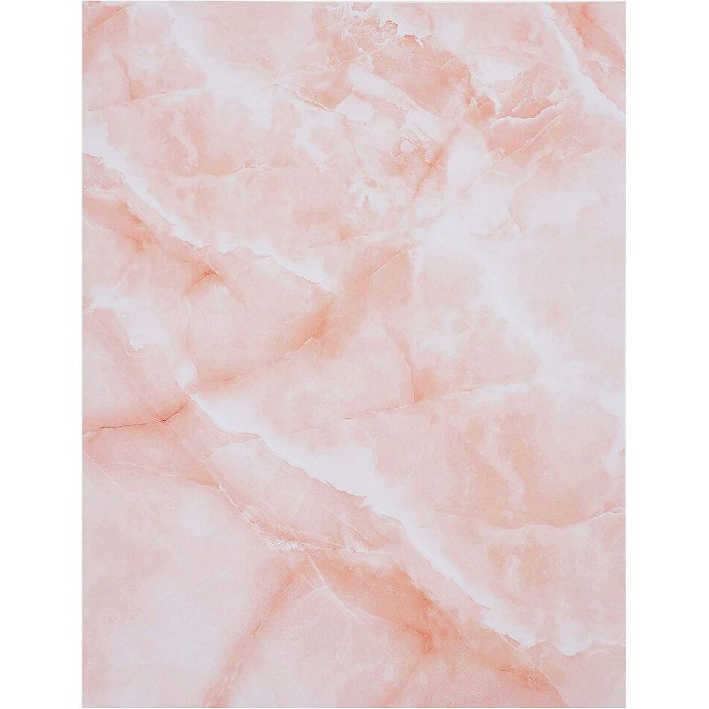 Paper Junkie 96-Sheet Marble Pattern Stationery Paper in 6 Colors for Invitations, Printer Friendly, Letter Size, 8.5x11 inches