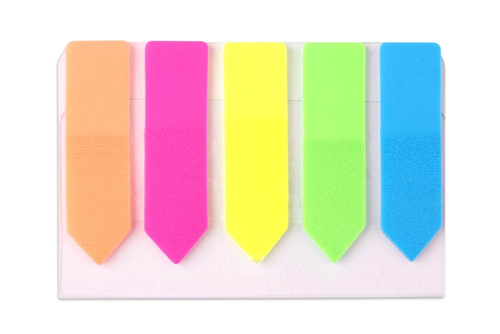 Hellfire Trading 100 Colour Fluro Adhesive Sticky Repositionable Note Marker Index Bookmark Tab