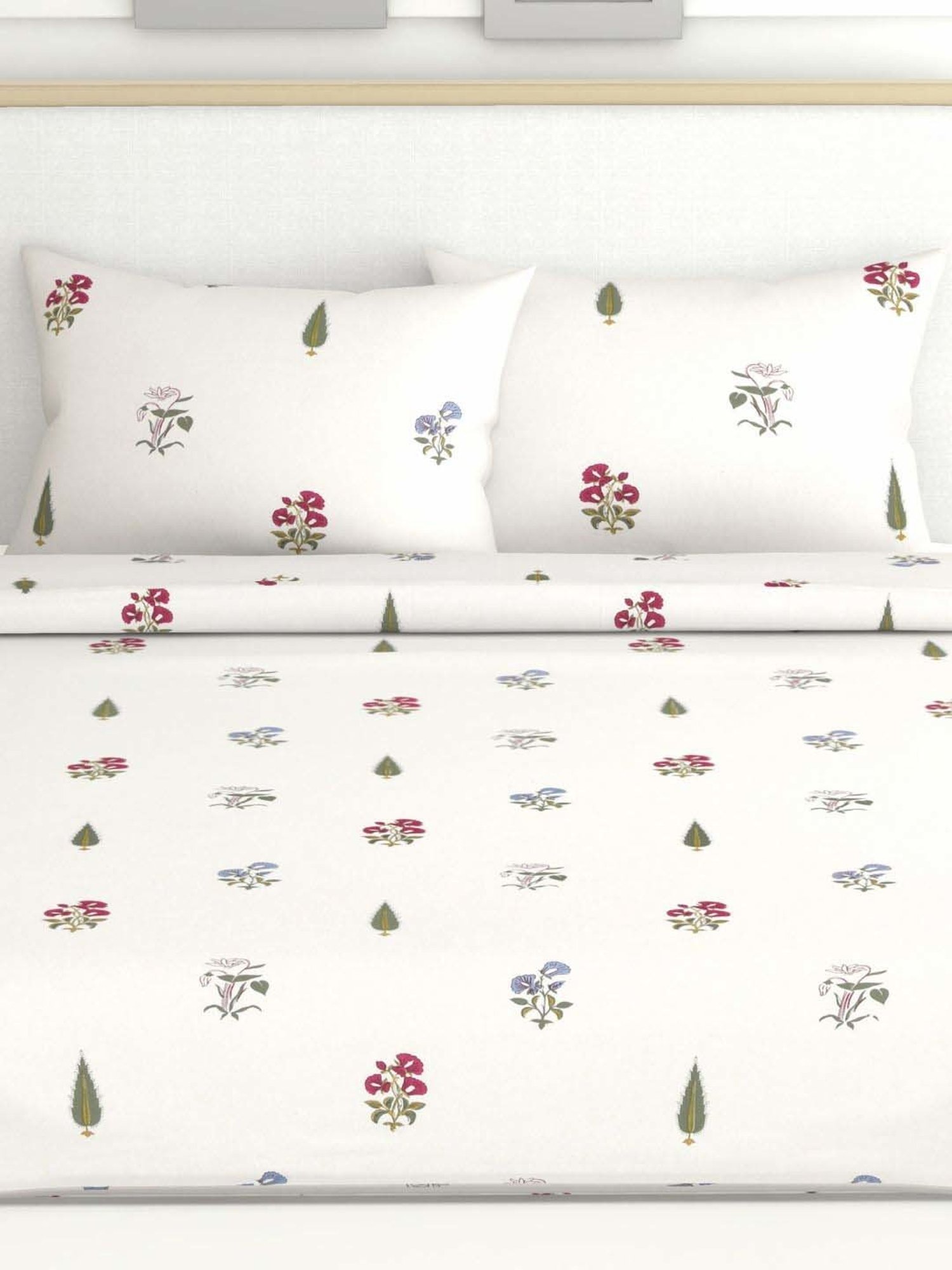 Maspar Purple 100% Cotton 200 TC Bed Sheet Set