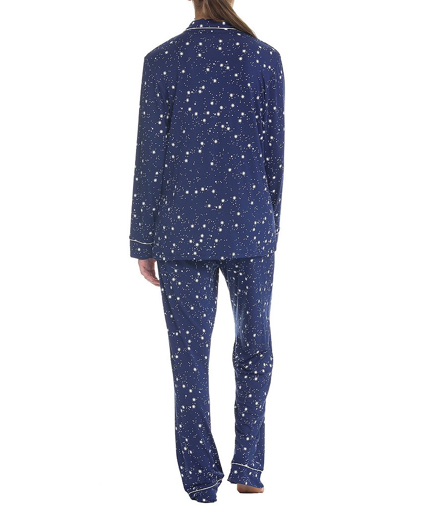 Papinelle Kate Star Printed Long Sleeve Button Front Modal Pajama Set