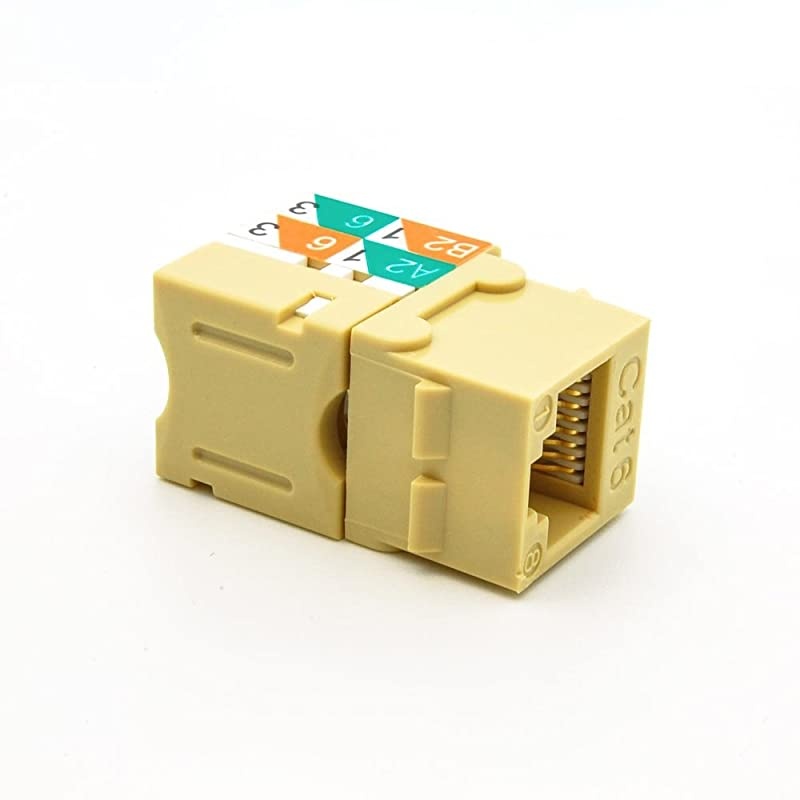 Cat6 RJ45 110 Type Keystone Jack 5Pack Ivory