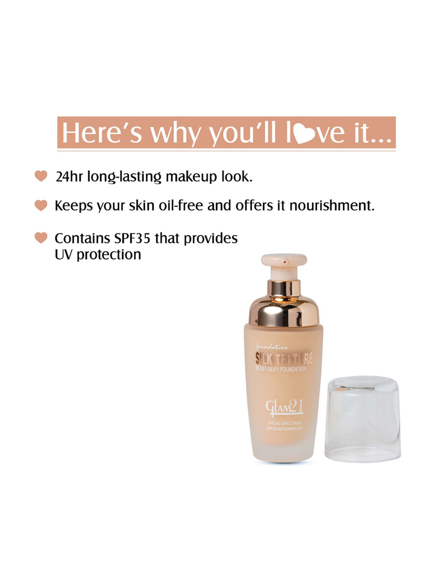 Glam21 Silk Texture Moist Silky Foundation SPF 35 03 - 50 gm