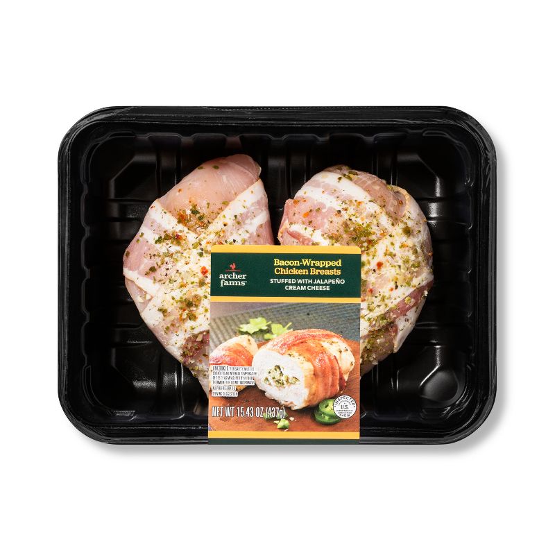 Bacon Wrapped Jalapeno Stuffed Chicken Breast Meal Kit - 15.43oz - Serves 2 - Archer Farms™