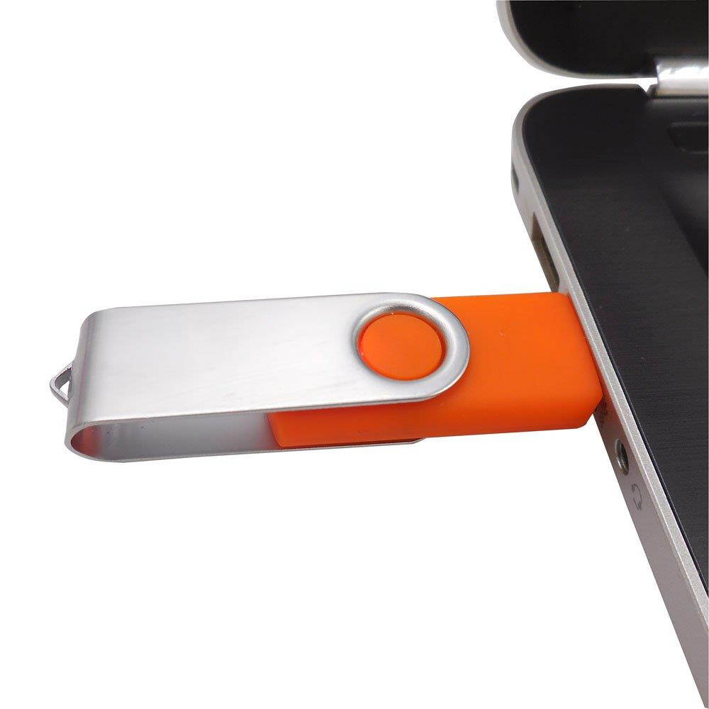 Swivel usb flash drives (4GB, orange)