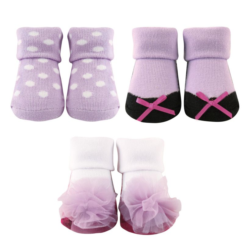 Luvable Friends Baby Girl Socks Giftset, Lilac, 0-9 Months