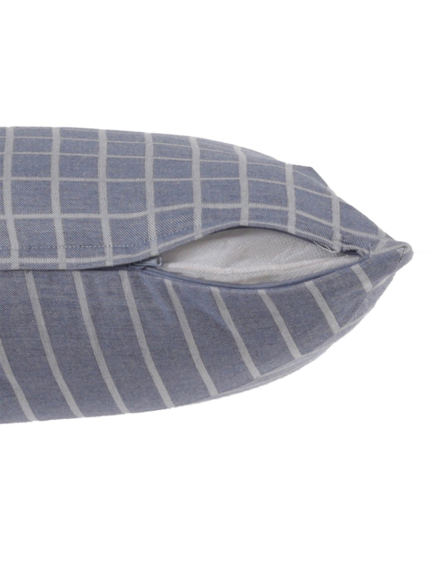 Maspar Cotsmere Adore Checked Blue 300 TC Cotton Cushion Cover