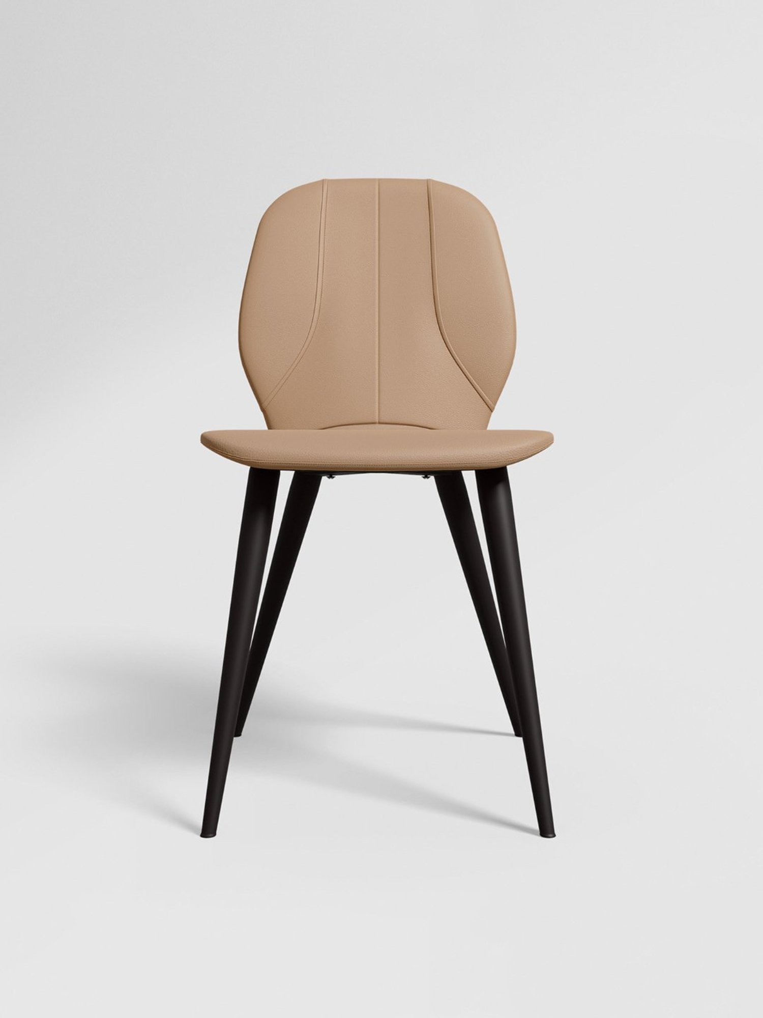 Godrej Interio Sked Beige Leather Dining Chair (Set of 2)