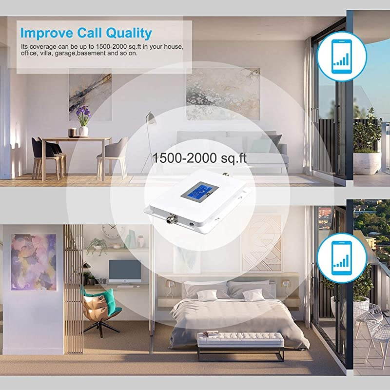 Cell Phone Signal Booster 4G LTE Cell Phone Booster Cell Signal Booster Band13 700MHz Signal Booster Repeater Cell Phone Extender Signal Amplifier Boost Data&Voice for Home