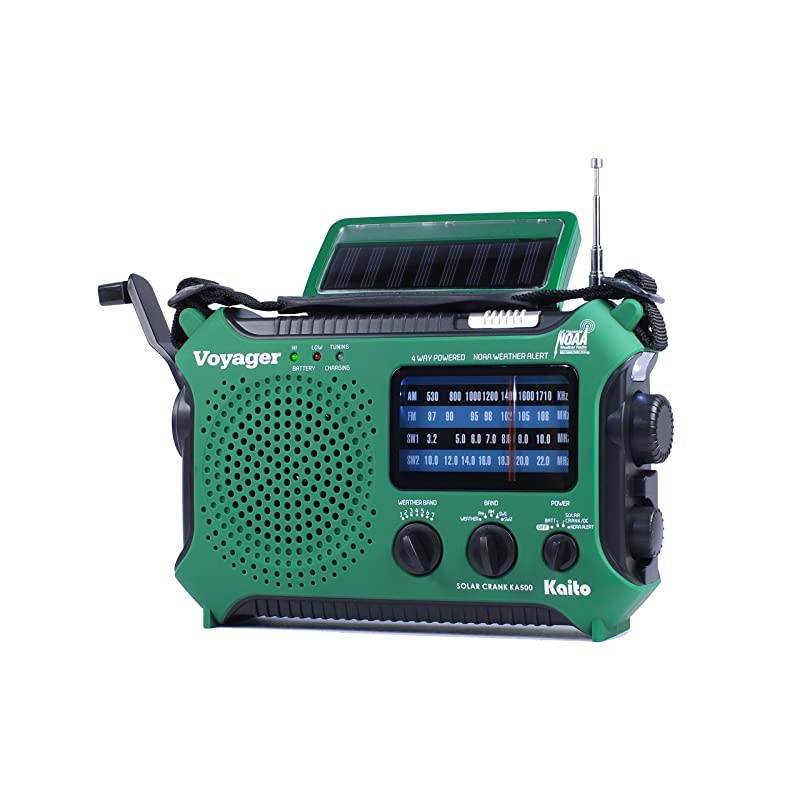 KA500GRN 5Way Powered Emergency AMFMSW Weather Alert Radio Green