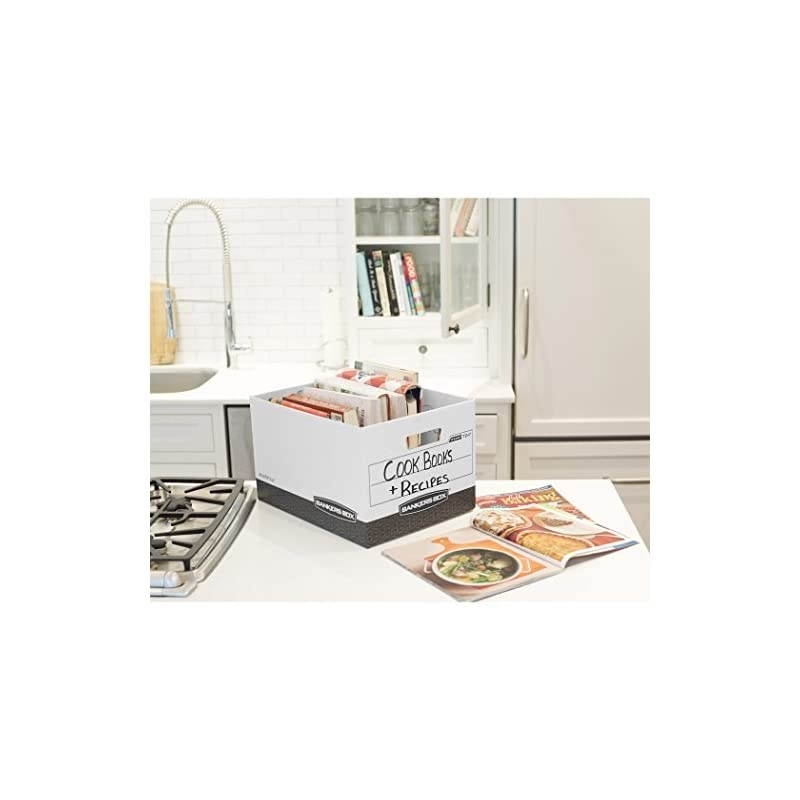 R-KIVE Heavy-Duty Storage Boxes, FastFold, Lift-Off Lid, Letter/Legal - 12-Pack