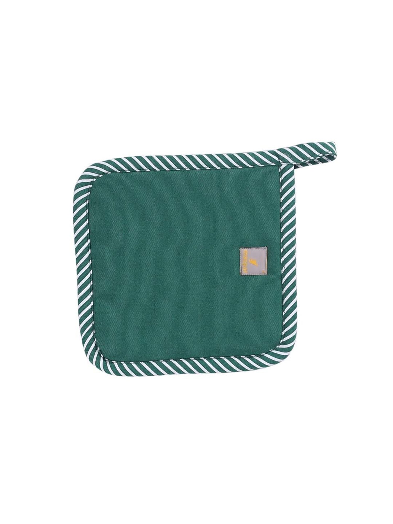 Ariana Yellow & White Cotton Kitchen Apron with Pocket