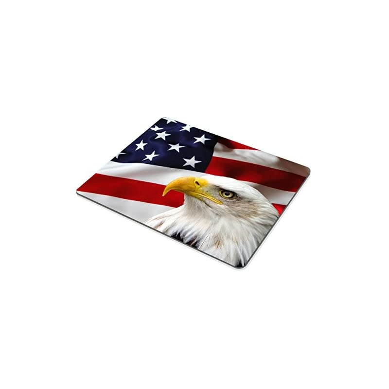 NonSlip Rubber Mousepad Eagle on American Flag Mouse Pad by
