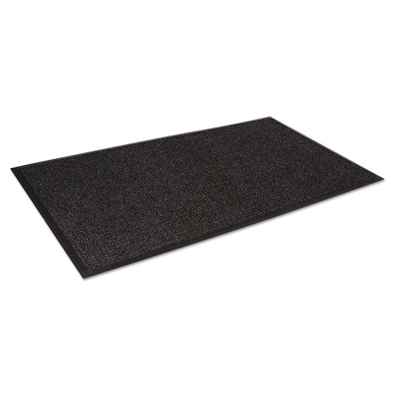 3'9"x5' Rectangle Solid Floor Mat Gray - Crown