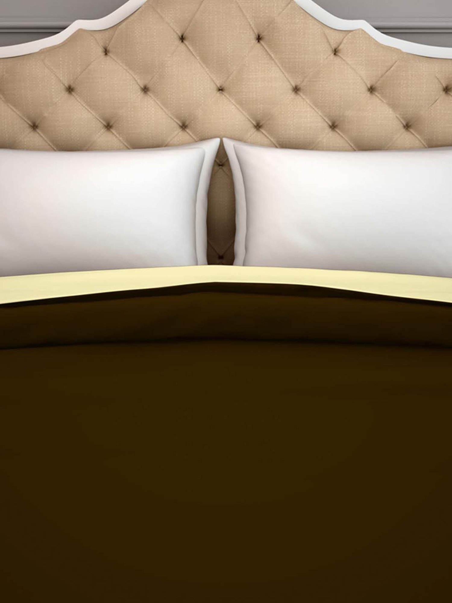 Spaces Hygro Brown Cotton 300 TC Duvet Cover - Set of 1