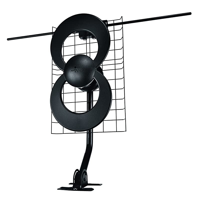 ClearStream 2V TV Antenna 60+ Mile Range UHFVHF Multidirectional Indoor Attic Outdoor Mast wPivoting BaseHardware Adjustable Clamp Sealing Pads 4K Ready Black C2VCJM
