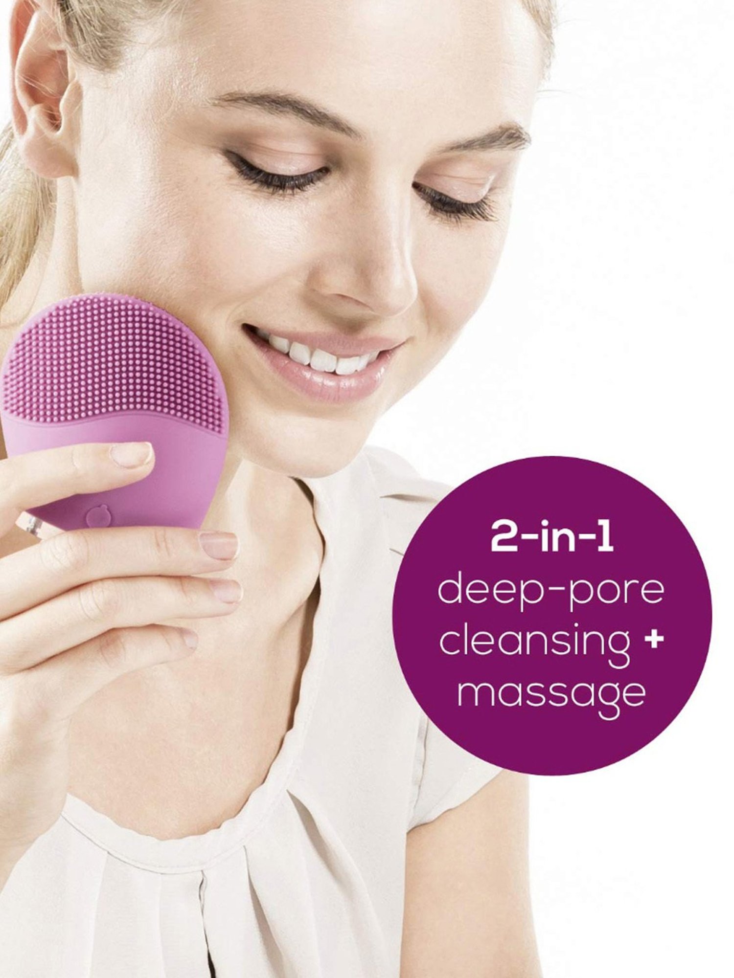 Caresmith Bloom Rose Quartz Gua Sha Face Massage Tool for Women, Battery Powered (Rose Quartz)