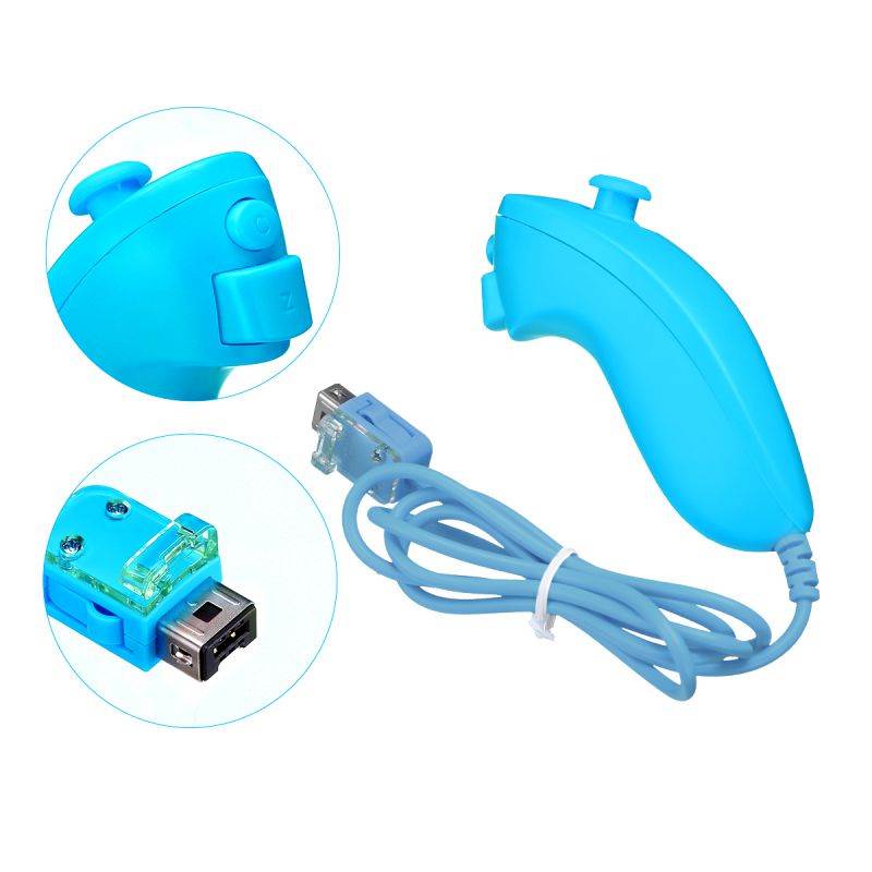 FirstPower Wii Nunchuck Controller,Nunchuck Joystick Gamepad Controller for Wii/Wii U Console (White)