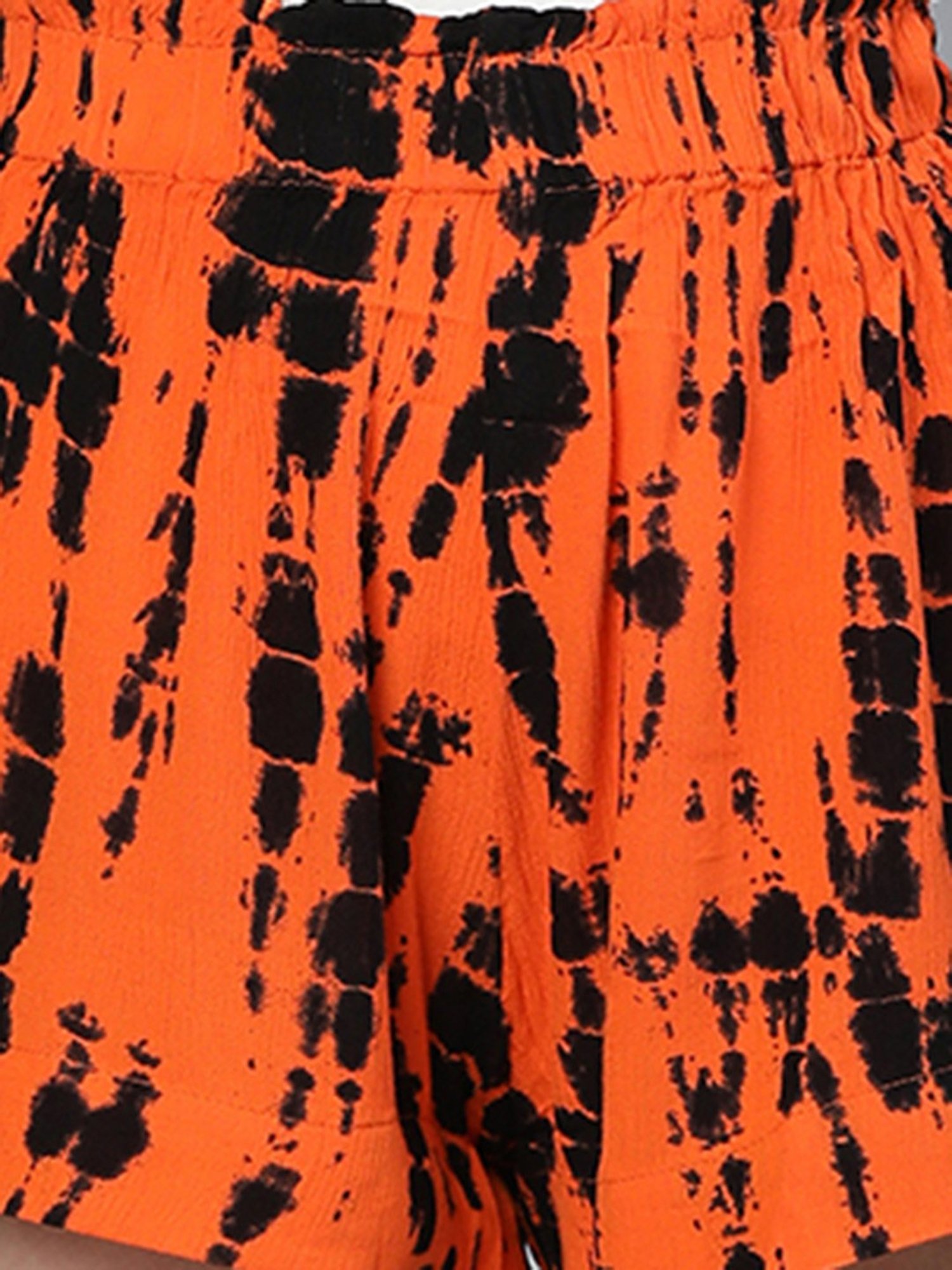 Oxolloxo Orange Printed Shorts