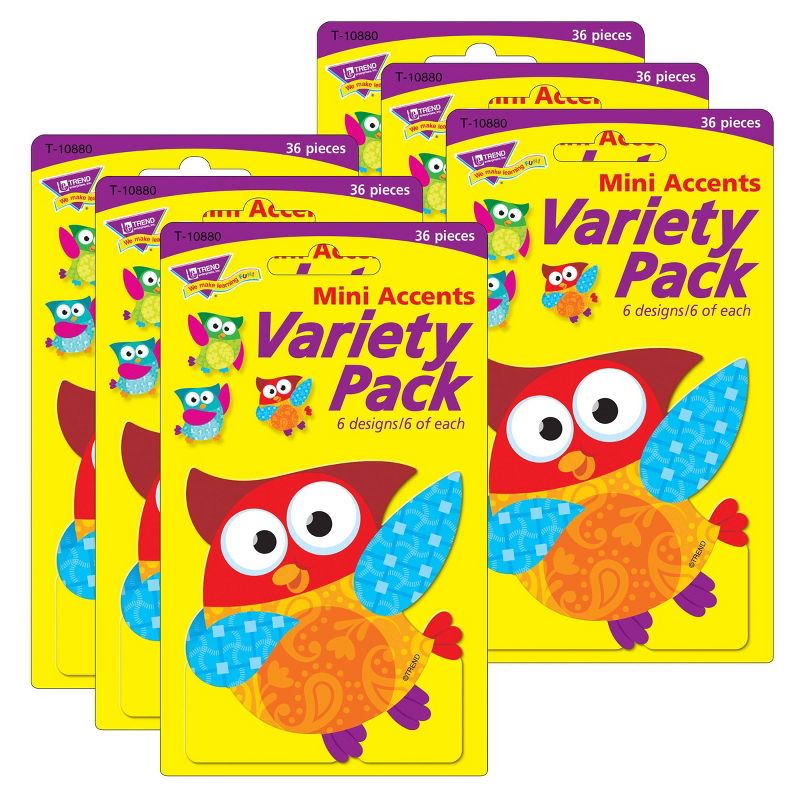 6pk 36 per Pack Owl-Stars! Mini Accents Variety Pack - TREND