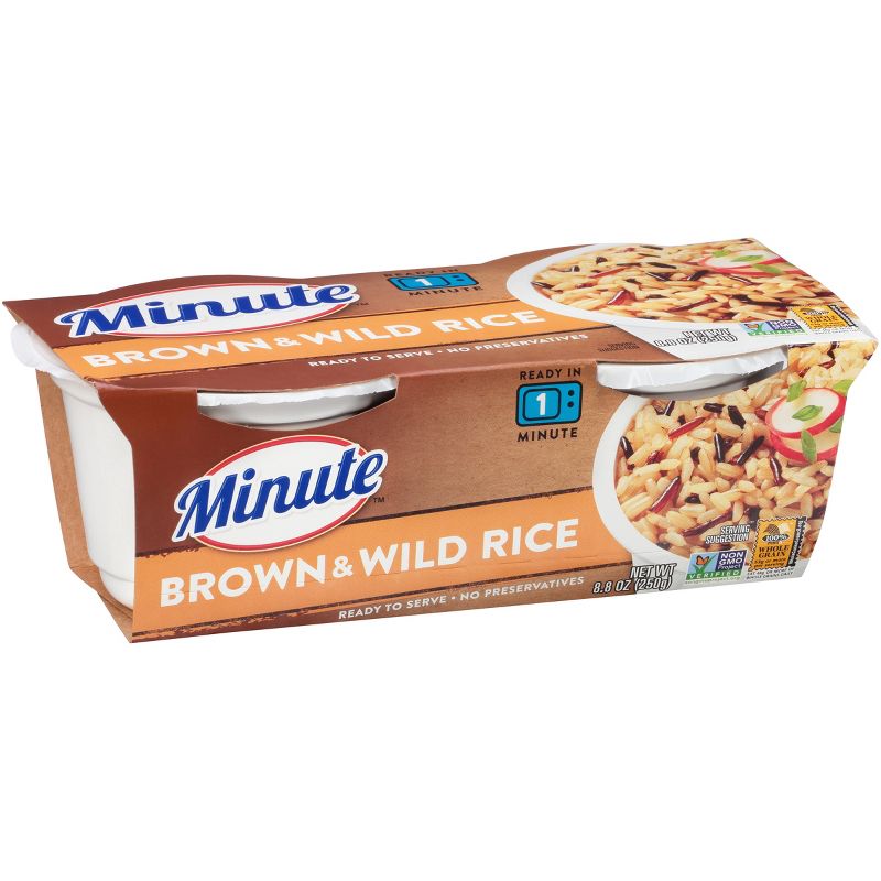 Minute Brown & Wild Microwaveable Rice Bowl - 8.8oz 2pk