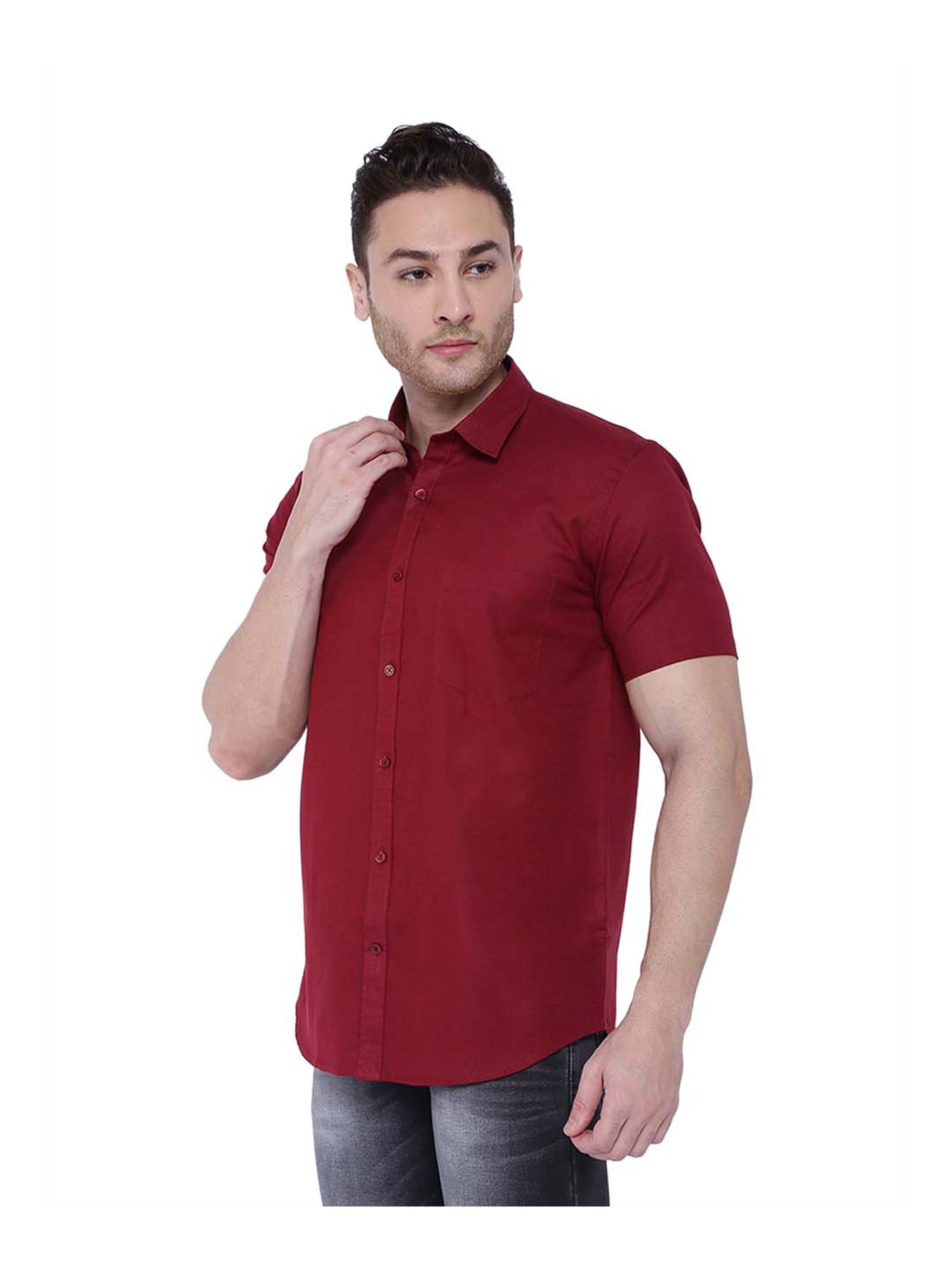 Southbay Maroon Regular Fit Shirt