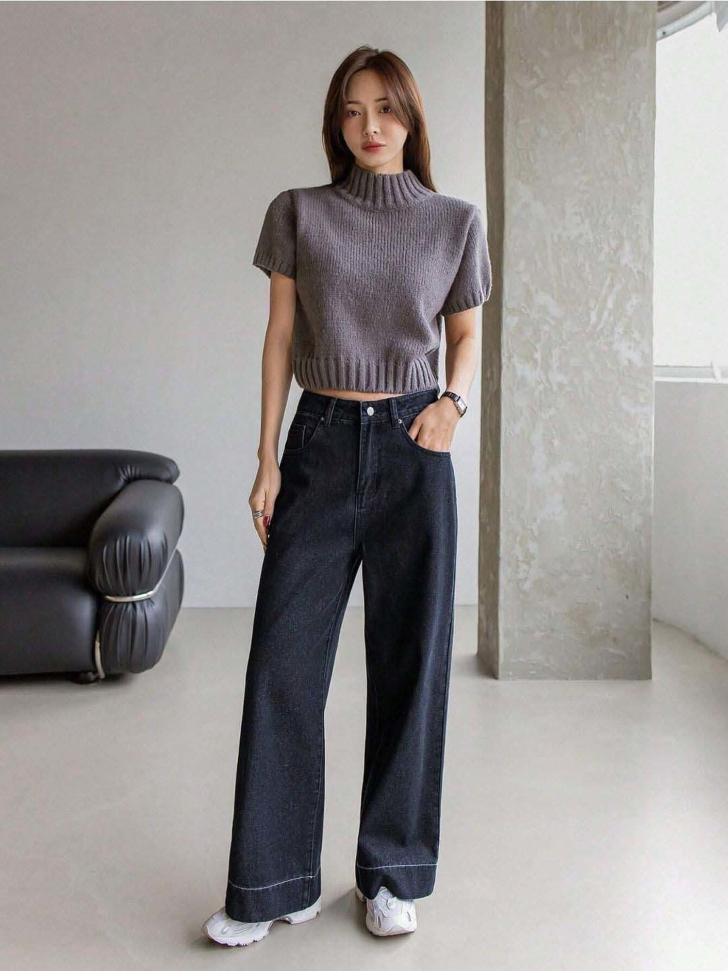 Kotty Blue High Rise Wide Leg Jeans