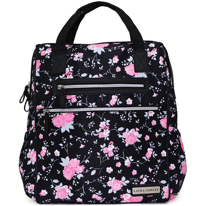 Laura Ashley Floral with Taupe Trim Diaper Bag