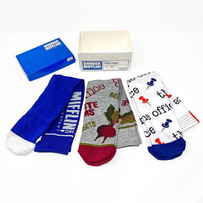 The Office - Novelty Box 3pk Crew Socks