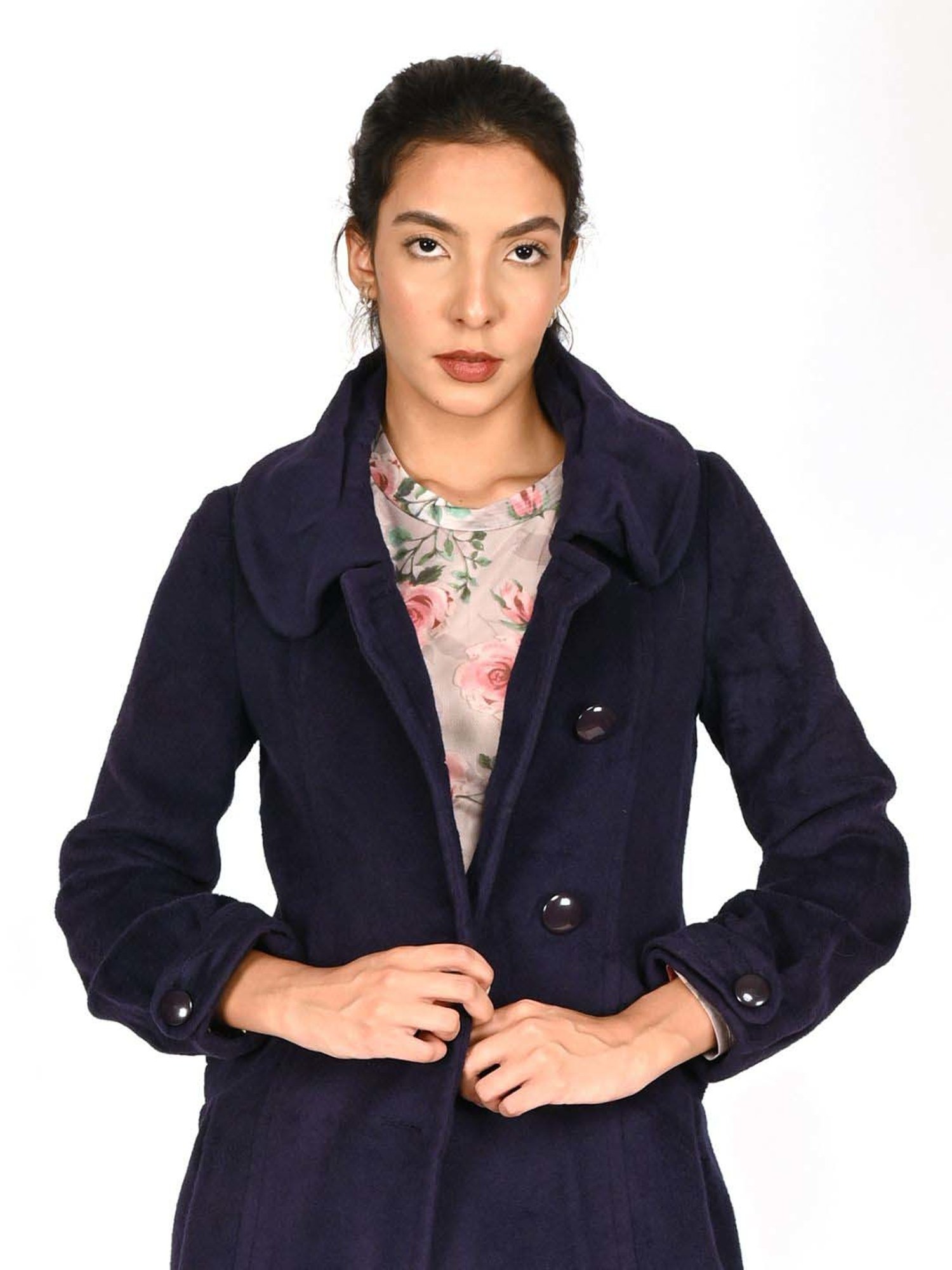 Odette Purple Regular Fit Jacket